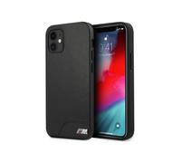 Custodia BMW per iPhone 12 Mini, nero - Similpelle liscia