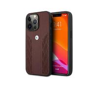 Custodia BMW per iPhone 13 Pro, rossa - Custodia rigida Curve Perforate