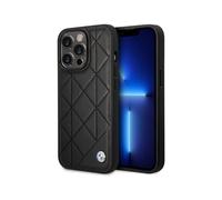 BMW - Custodia per iPhone 14 Pro Signature Collection in vera pelle trapuntata, con logo a scatto, assorbimento degli urti e firma