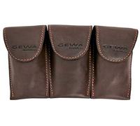 Custodia Bocchino Crazy Horse per Corno Francese Marrone per 3 Bocchini