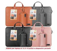 CUSTODIA BORSA IN PU POCHETTE PER LAPTOP PC NOTEBOOK PORTATILE 13,3" - 14" P3505