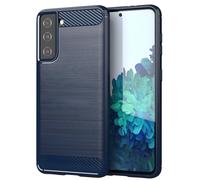 Custodia Carbon Shield TPU per Samsung Galaxy S21 FE - Tamsiai mėlyna