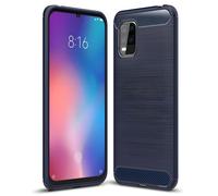 Custodia Carbon Shield TPU per Xiaomi Mi 10 Lite - Mėlyna