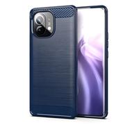Custodia Carbon Shield TPU per Xiaomi Mi 11 - Mėlyna