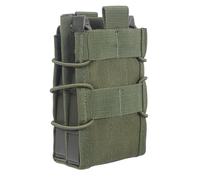 Custodia Caricatore Tattica, Open Top Doppio Magazine Pouch Molle in 1000D Nylon con Cinghie Elastiche per M4 M14 M16 G36 AR15
