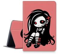 Custodia carina con ragazza zombie per iPad 9a/8a/7a generazione 10,2" 2021/2020/2019, custodia pieghevole in pelle PU antiurto con funzione di accensione/spegnimento automatico per iPad da 10,2