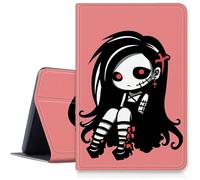 Custodia carina con ragazza zombie per iPad Air 13 pollici 2024 M2, custodia antiurto pieghevole in pelle PU regolabile con funzione di accensione/spegnimento automatico per iPad Air Case 2024 Air M2