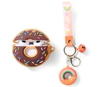 Custodia carina per AirPods di 3a generazione con bambola e cordino anti-smarrimento, custodia protettiva in silicone XMBYGY con kit per ragazzi e ragazze (ciambelle)