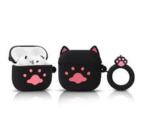 Custodia carina per AirPods di 4a generazione, per auricolari wireless AirPods 4, custodia di ricarica in silicone XMBYGY con motivo cartoni animati, antiurto, protettiva con moschettone, per uomo,