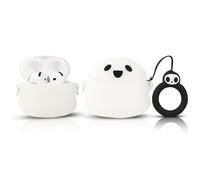 Custodia carina per AirPods di 4a generazione, per auricolari wireless AirPods 4, custodia di ricarica in silicone XMBYGY con motivo cartoni animati, antiurto, protettiva con moschettone, per uomo,