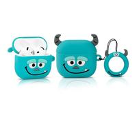 Custodia carina per AirPods di 4a generazione, per auricolari wireless AirPods 4, custodia di ricarica in silicone XMBYGY con motivo cartoni animati, antiurto, protettiva con moschettone, per uomo,