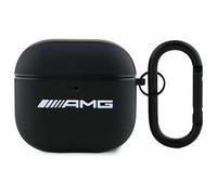 Custodia Case AirPods 4 Mercedes AMG In Vera Pelle Nera