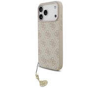 Custodia Case Guess iPhone 17 Pro Max MagSafe In Pelle Rosa Con Catena Color Oro