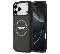 Custodia Case iPhone 17 Pro Max Aston Martin MagSafe Kevlar Nera Logo