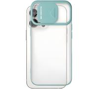 Custodia CASE&ME Slide con protezione per la fotocamera per Apple iPhone 12 Pro - Žalia