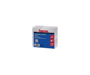 Custodia CD Slim Double Jewel HAMA - Trasparente - Confezione da 10 - Capacità 2 CD