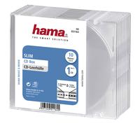 Hama Custodie Slim per CD, Confezione da 10, Colore: Trasparente
