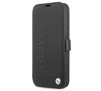 Custodia Cellulare BMW IPHONE 13 Pro Max Case Libreria Vera Pelle Nero