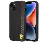 Custodia Cellulare Custodia IPHONE 14 Plus Ferrari Nero Logo Carbonio Ottica