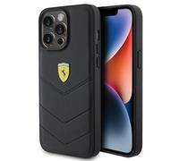 Custodia Cellulare Custodia IPHONE 15 Pro Max Ferrari Vera Pelle Nero