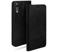 moex Custodia Similpelle a Libro, portacarte, Supporto Compatibile con Huawei P20 | Nero