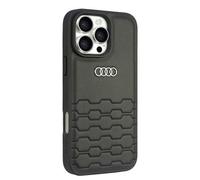 Audi AU-TPUPCIP16P-GT/D2-BK - Custodia in similpelle per iPhone 16 Pro 6.3", colore: Nero