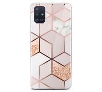 ONEFLOW Sense Case Custodia compatibile con Samsung Galaxy A51, effetto marmo, protezione schermo e fotocamera, in silicone con lustrini, Devotion