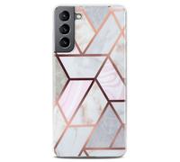 Custodia cellulare per Samsung Galaxy S21 Plus case effetto marmo cover astuc...