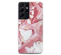 Custodia Cellulare per Samsung Galaxy S21 Ultra Case Effetto Marmo Cover Cust...