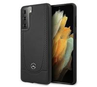Custodia Cellulare Samsung Galaxy S21 Plus Mercedes Rigida Vera Pelle Nero