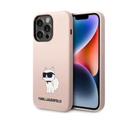 Custodia Choupette in silicone Karl Lagerfeld, rosa - iPhone 14 Pro Max