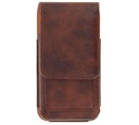 Custodia verticale in pelle marrone Avizar per smartphone 160x80mm