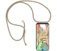 Custodia Collana per Cellulare Compatibile con OnePlus N100 / Nord N100 - Cover Silicone TPU Protettiva Trasparente - Custodia indossabile per Collo - Case a Tracolla con Cordina, Arcobaleno