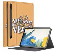 Custodia colorata con segno di pace a mano per Samsung Galaxy Tab S9 Plus/S9 FE Plus 5G 12,4 pollici Tablet 2023, angoli di visualizzazione multipli custodia con supporto per penna S Auto Sleep/Wake