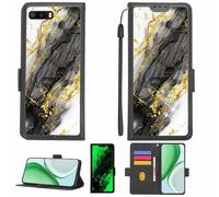 Custodia Comaptibile per Klipad Smartphone 5,0” 4G LED Case Custodia Cover Supporto Premium in PU[Con pellicola protettiva HD con durezza 9H] [Blocco RFID][Paillettes dorate + brillanti] LPT-HDL