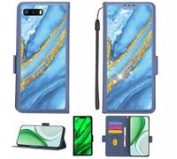 Custodia Comaptibile per Klipad Smartphone 5,0” 4G LED Case Custodia Cover Supporto Premium in PU[Con pellicola protettiva HD con durezza 9H] [Blocco RFID][Paillettes dorate + brillanti] LPT-LDL