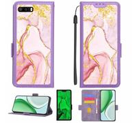 Custodia Comaptibile per Klipad Smartphone 5,0” 4G LED Case Custodia Cover Supporto Premium in PU[Con pellicola protettiva HD con durezza 9H] [Blocco RFID][Paillettes dorate + brillanti] LPT-FDL