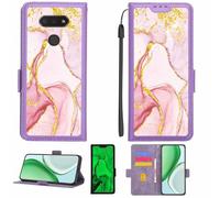 Custodia Comaptibile per LG Premier Pro Plus L455Dl Tracfone Case Custodia Cover Supporto Premium in PU[Con pellicola protettiva HD con durezza 9H] [Blocco RFID][Paillettes dorate + brillanti] LPT-FDL