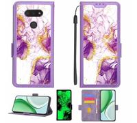 Custodia Comaptibile per LG Premier Pro Plus L455Dl Tracfone Case Custodia Cover Supporto Premium in PU[Con pellicola protettiva HD con durezza 9H] [Blocco RFID][Paillettes dorate + brillanti] LPT-ZDL