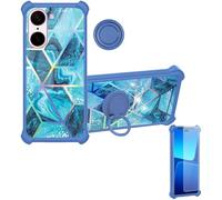 Custodia Comaptibile per OnePlus Nord Ce5 Cph2717 Cph2719 Case Custodia [ con 9H HD Vetro Temperato] Cover Supporto PC + Silicone IMDL-LS