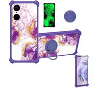 Custodia Comaptibile per OnePlus Nord Ce5 Cph2717 Cph2719 Case Custodia [ con 9H HD Vetro Temperato] Cover Supporto PC + Silicone JSZ-ZDL