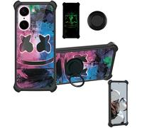 Custodia Comaptibile per OnePlus Nord Ce5 Cph2717 Cph2719 Case Custodia [ con 9H HD Vetro Temperato] Cover Supporto PC + Silicone YGH-BQ