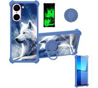 Custodia Comaptibile per OnePlus Nord Ce5 Cph2717 Cph2719 Case Custodia [ con 9H HD Vetro Temperato] Cover Supporto PC + Silicone YGL-LAN