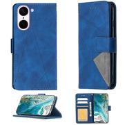Custodia Comaptibile per OnePlus Nord Ce5 Cph2717 Cph2719 Case Custodia Cover Supporto Premium in PU [ con 9H HD Vetro Temperato] BF05 Blue