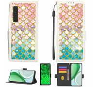 Custodia Comaptibile per Onyx Boox Palma 2 ePaper eReader Case Custodia Cover Supporto Premium in PU[Con pellicola protettiva HD con durezza 9H] [Blocco RFID][Paillettes dorate + brillanti] LPT-YL