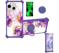 Custodia Comaptibile per Sharp Aquos R10 A501Sh Sh-M31 Sh-51F Case Custodia [ con 9H HD Vetro Temperato] Cover Supporto PC + Silicone JSZ-ZDL