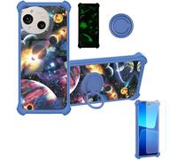 Custodia Comaptibile per Sharp Aquos R10 A501Sh Sh-M31 Sh-51F Case Custodia [ con 9H HD Vetro Temperato] Cover Supporto PC + Silicone YGL-XQ