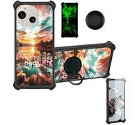 Custodia Comaptibile per Sharp Aquos R10 A501Sh Sh-M31 Sh-51F Case Custodia [ con 9H HD Vetro Temperato] Cover Supporto PC + Silicone YGH-FJ