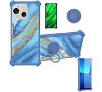 Custodia Comaptibile per Sharp Aquos R10 A501Sh Sh-M31 Sh-51F Case Custodia [ con 9H HD Vetro Temperato] Cover Supporto PC + Silicone JSL-LDL