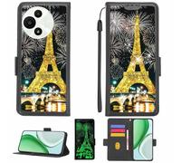 Custodia Comaptibile per Tcl 60 Se Nxtpaper 5G T521K Case Custodia Cover Supporto Premium in PU[Con pellicola protettiva HD con durezza 9H] [Blocco RFID][Paillettes dorate + brillanti] LPT-TT